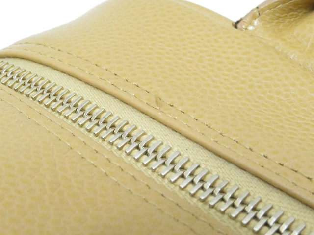 CHANEL シャネル マトラッセ ミニボストンバッグ ベージュ/GP キャビア 【430】2143200588263