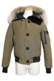 CANADA GOOSE カナダグース 衣類 ラブラドールボンバー ダウンジャケット レディースXS カーキ ポリエステル/コットン/コヨーテ/ファー 7967JL (2148103801259) 【200】