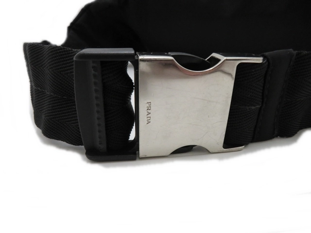 PRADA プラダ　ウエストバッグ ブラック ナイロン　2148103801051【437】