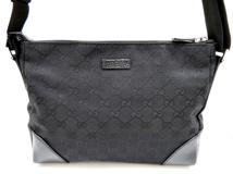 GUCCI グッチ　GGショルダーバッグ ブラック キャンバス/レザー　114273　2148103800979【437】