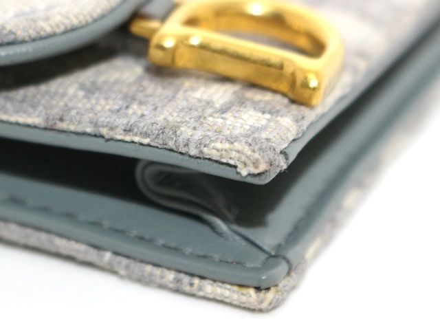 Dior　ディオール　Saddle フラップ カードホルダー　オブリーク ジャカード　カードケース　グレー　S5611CTZQ_M932　（2143000677075）【200】