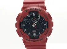 CASIO カシオ G-SHOCK GA-100B-4AJF レッド 赤 黒文字盤 ラバー 電波