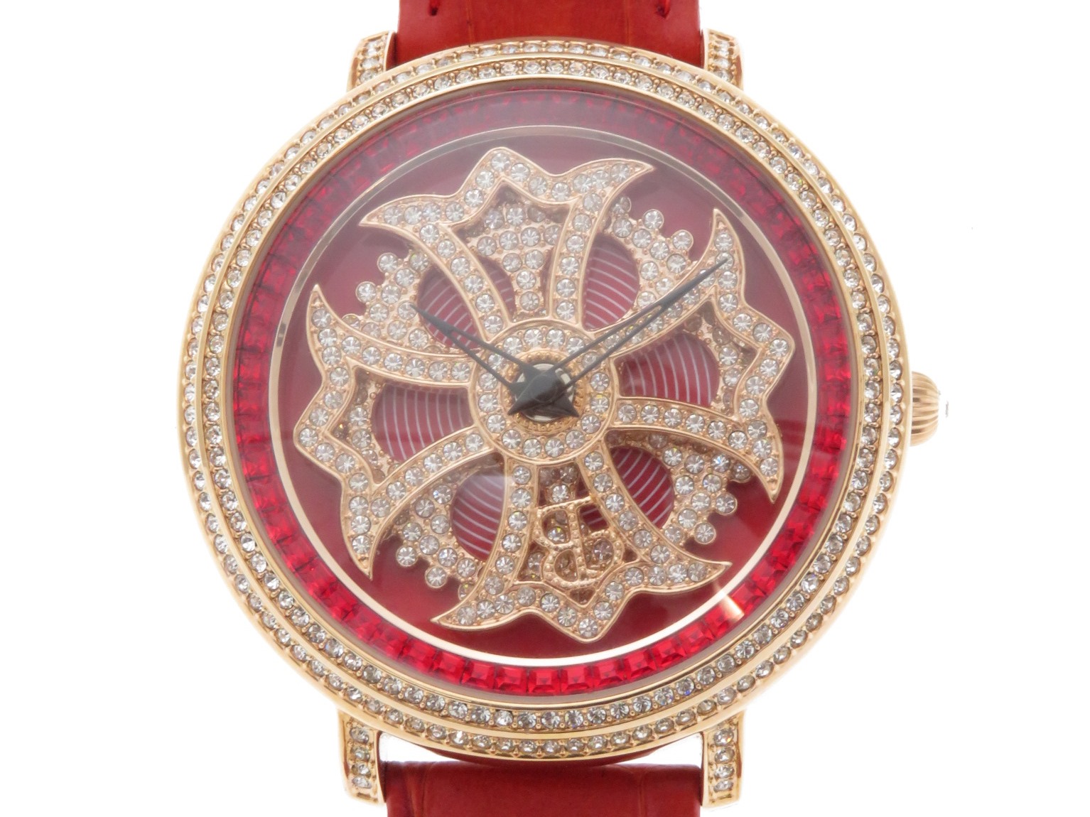 ブリラミコ 腕時計 リリー４６mm (ホワイト×ゴールド ) 革ベルト-