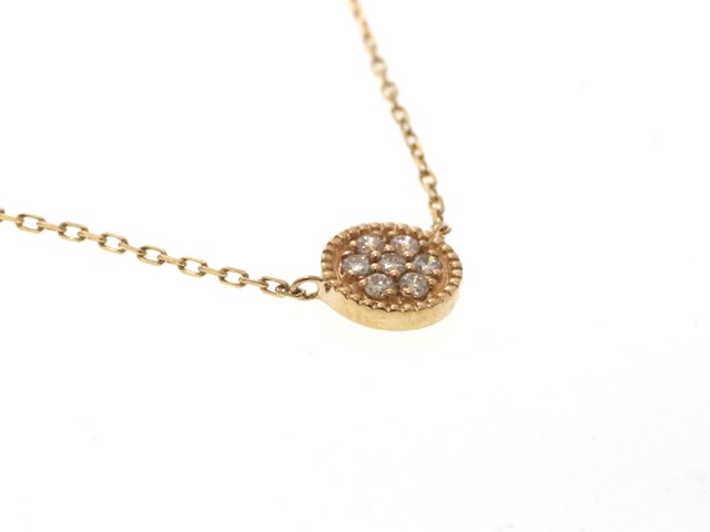 ageteアガットK10　イエローゴールドダイヤモンドネックレス10金　美品♡ agete アガット ジュエリー 貴金属 ネックレス K10 イエロー