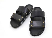 VERSACE ヴェルサーチ 靴 サンダル メンズ41(約26cm) ブラック ラバー/レザー (2148103801549) 【200】