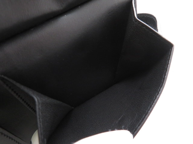 SAINT LAURENT サンローラン 二つ折財布 ブラック クロコ型押しレザー【473】