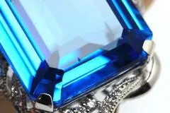 JEWELRY ノンブランドジュエリー リング 11号 K18ホワイトゴールド ブルートパーズ46.48/ダイヤモンド0.19カラット 重さ約21.2g【472】SJ