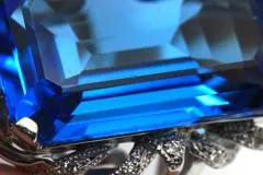 JEWELRY ノンブランドジュエリー リング 11号 K18ホワイトゴールド ブルートパーズ46.48/ダイヤモンド0.19カラット 重さ約21.2g【472】SJ