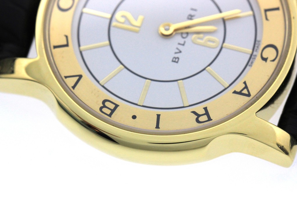 BVLGARI ブルガリ 腕時計 ソロテンポ ST35G K18イエローゴールド/革  