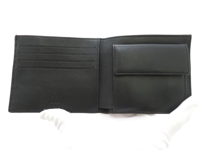 Dunhill ダンヒル レザー二つ折り財布 アボリティーズ ブラック dunhill ダンヒル 二つ折り財布 メンズ アボリティーズ ブラック