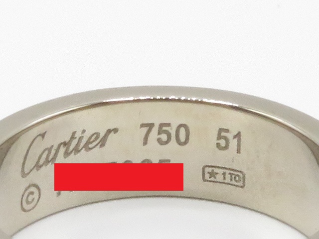 Cartier カルティエ ラブリング K18WG ホワイトゴールド 51号 【430