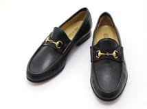GUCCI グッチ 靴 ホースビットローファー レディース35ハーフ(約22.5cm) ブラック レザー 100 255 (2148103803000) 【200】
