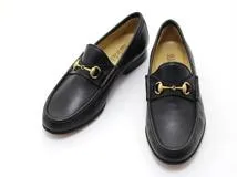 GUCCI グッチ 靴 ホースビットローファー レディース35ハーフ(約22.5cm) ブラック レザー 100 255 (2148103803000) 【200】