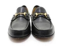 GUCCI グッチ 靴 ホースビットローファー レディース35ハーフ(約22.5cm) ブラック レザー 100 255 (2148103803000) 【200】