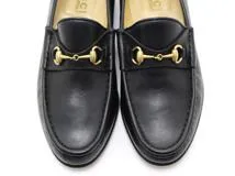 GUCCI グッチ 靴 ホースビットローファー レディース35ハーフ(約22.5cm) ブラック レザー 100 255 (2148103803000) 【200】