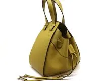 LOEWE　ロエベ　2Wayバッグ　ハンモック　ドローストリングバッグ　スモール　イエロー　レザー　2148103799686　【中古】【大黒屋】【200】