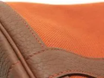 HERMES エルメス トートバッグ ガーデンTPM オレンジ/ゴールド キャンバス/ネゴンダ □P刻印(2012年頃)【472】YY