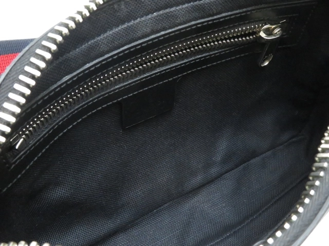 GUCCI グッチ GGスプリーム ウエストバッグ ブラック PVC/カーフ 474293【430】2148103741593