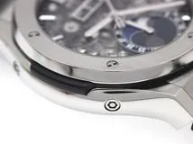 HUBLOT ウブロ 腕時計 2018年正規品 クラシック・フュージョン アエロフュージョン ムーンフェイズ 517.NX.0170.LR チタニウム/ラバー/アリゲーター スケルトン文字盤 自動巻き【472】SJ