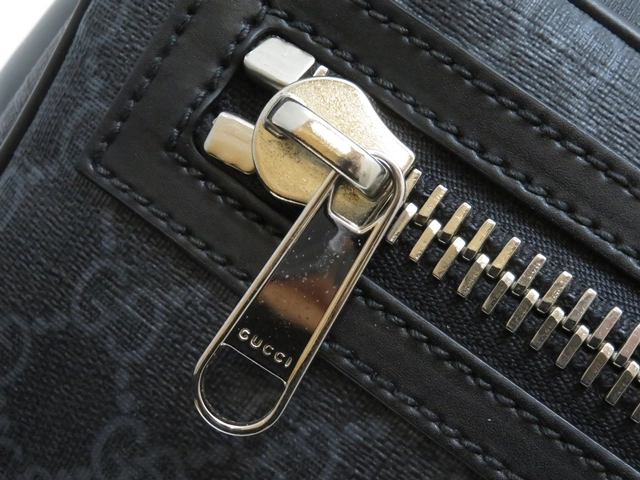 GUCCI グッチ GGスプリーム ウエストバッグ ブラック PVC/カーフ 474293【430】2148103741593