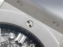 HUBLOT ウブロ 腕時計 2018年正規品 クラシック・フュージョン アエロフュージョン ムーンフェイズ 517.NX.0170.LR チタニウム/ラバー/アリゲーター スケルトン文字盤 自動巻き【472】SJ