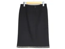 04A CHANEL シャネル 衣類 ツイードスカート レディース36 ブラック ウール P24794V15066 (2148103802164) 【200】