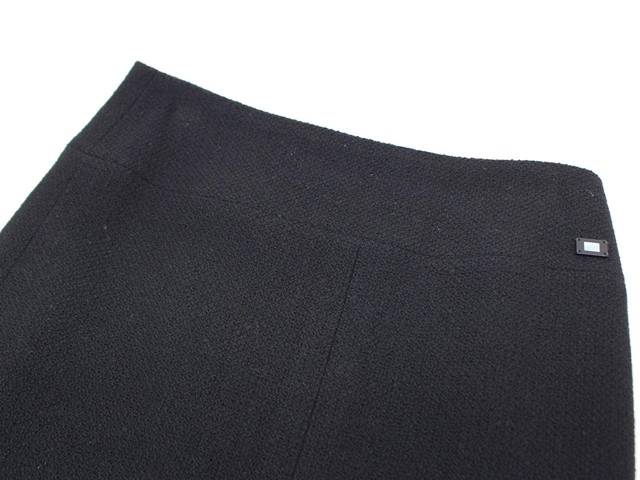 04A CHANEL シャネル 衣類 ツイードスカート レディース36 ブラック ウール P24794V15066 (2148103802164) 【432】