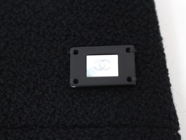 04A CHANEL シャネル 衣類 ツイードスカート レディース36 ブラック ウール P24794V15066 (2148103802164) 【432】