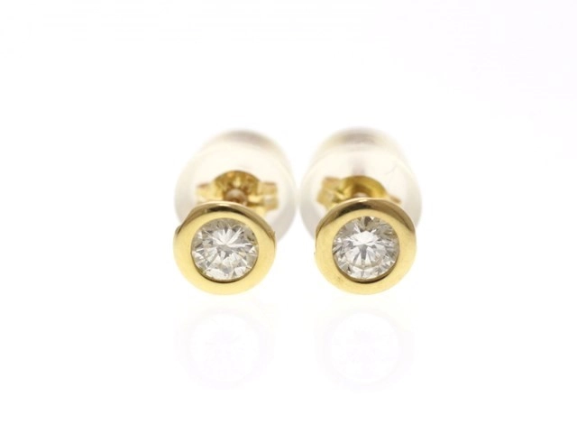 JEWELRY ノンブランド ジュエリー 一粒 ピアス K18 イエローゴールド ダイヤモンド 0.15カラット 0.7g【473】  の購入なら「質」の大黒屋（公式）