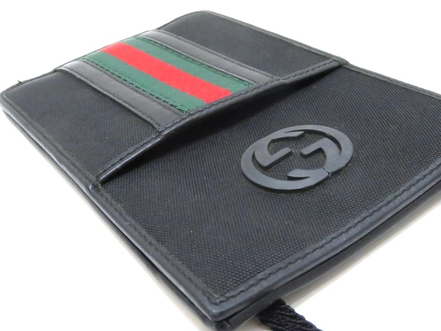GUCCI グッチ インターロッキングG ポシェットポーチ ブラック