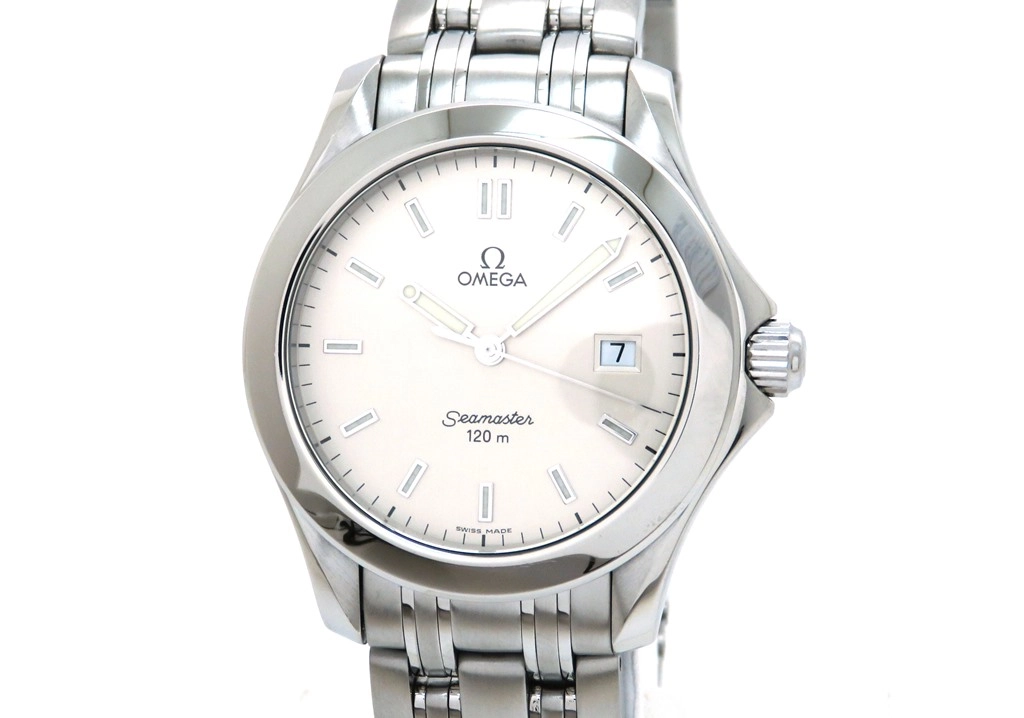 【動作品】OMEGA  オメガ 腕時計 シーマスター120M  シルバー◾️付属品
