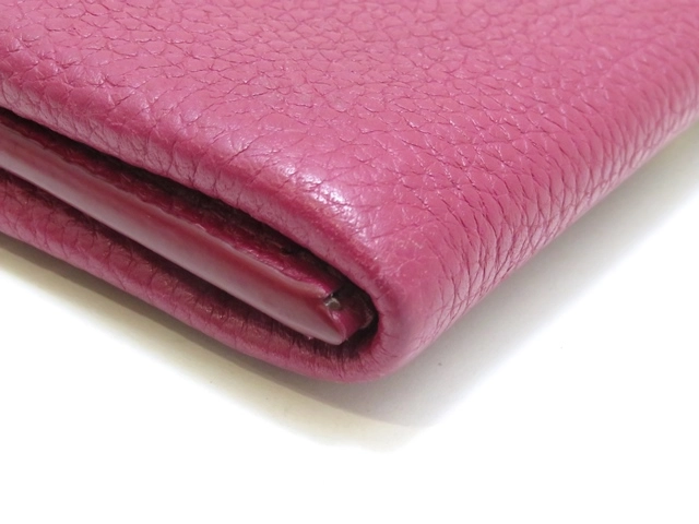 Salvatore Ferragamo サルヴァトーレ・フェラガモ 二つ折りZIP長財布 ワインレッド レザー KM-22 C224【430】2147200520094