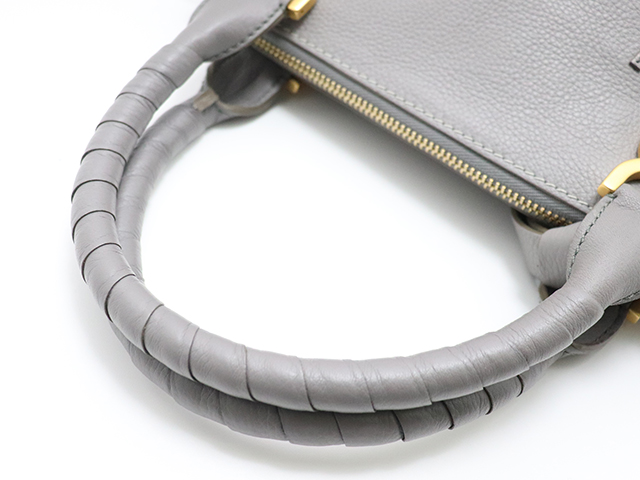 chloe クロエ マーシー2wayショルダー グレー レザー ゴールド金具