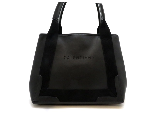 BALENCIAGA　バレンシアガ　ネイビーカバス　Ｓ　ブラック　レザー　339933【430】2148103753480