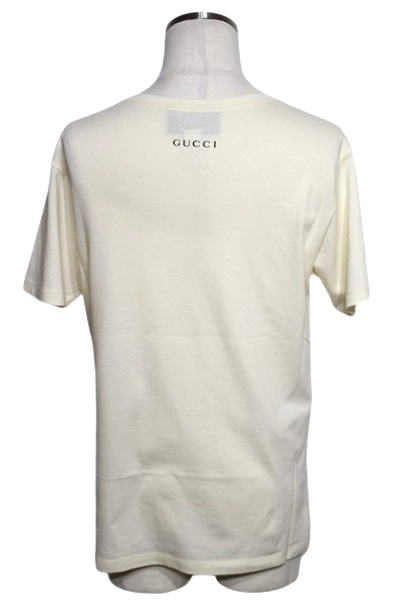 GUCCI グッチ 衣類 Tシャツ メンズXS アイボリー/マルチ コットン/スパンコール 492347 (2148103805370) 【200】