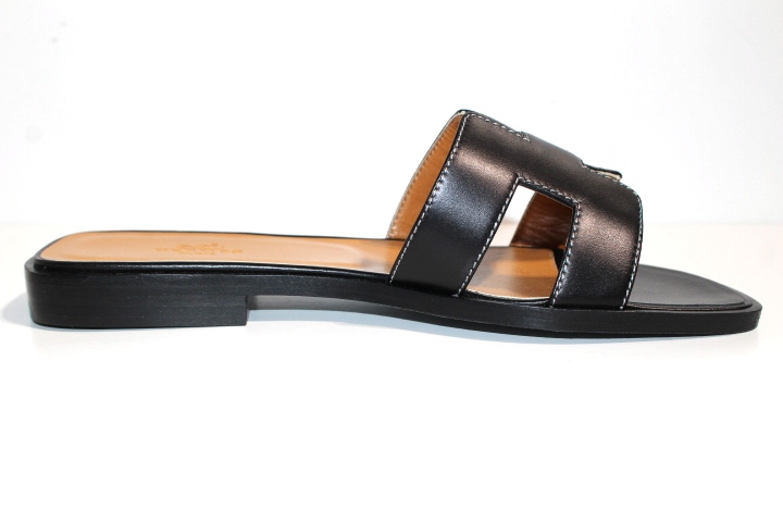 HERMES エルメス オラン サンダル レディース36 約23cm ブラック
