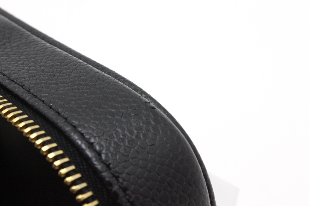 CHANEL シャネル バニティバッグ 縦型バニティ ブラック/ゴールド金具 キャビア A01998【472】YY