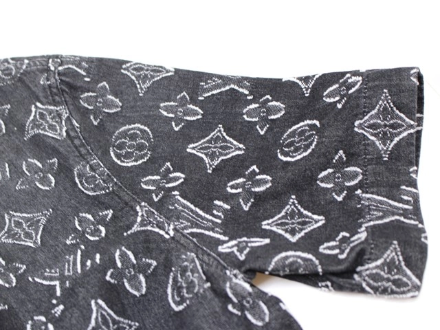 23AW LOUIS VUITTON ルイ・ヴィトン 衣類 ショートスリーブシャツ メンズS ブラック コットン (2148103805448) 【200】