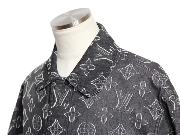 23AW LOUIS VUITTON ルイ・ヴィトン 衣類 ショートスリーブシャツ メンズS ブラック コットン (2148103805448) 【200】