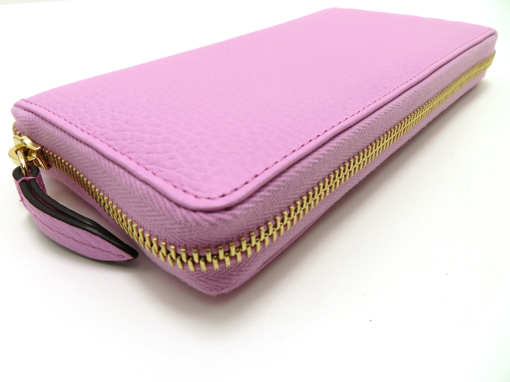 GUCCI グッチ GGマーモントボスコラウンド長財布 ピンク レザー 【432