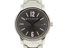 BVLGARI ブルガリ 時計 ソロテンポ ST35S グレー文字盤 ホワイトインデックス SS ステンレス クオーツ  日付表示（2148103318863）【432】 の購入なら「質」の大黒屋（公式）