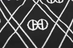 HERMES　エルメス　Hロンド ワンピース　レディース36　ブラック／ホワイト　カシミヤ　2143000675088　【432】