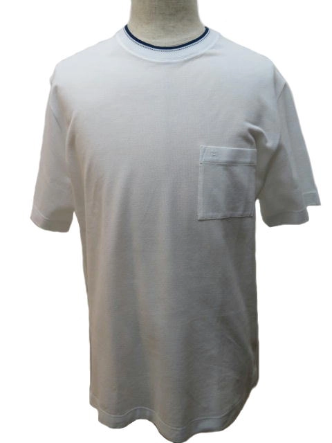 HERMES エルメス Tシャツ メンズ XL ホワイト コットン 2148103359958 