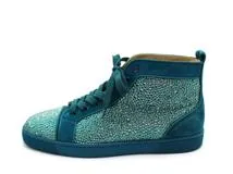 Christian Louboutin クリスチャン・ルブタン 靴 ルイスハイカットスニーカースエード メンズ42ハーフ ブルーグリーン スエード (2120000312793) 【200】