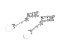 JEWELRY　ノンブランド　ピアス　K18WG　Q3.16×2/D0.20×2　約7.5g【431】2147200554792