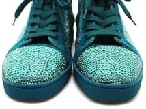 Christian Louboutin クリスチャン・ルブタン 靴 ルイスハイカットスニーカースエード メンズ42ハーフ ブルーグリーン スエード (2120000312793) 【200】