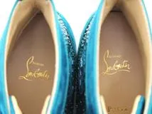 Christian Louboutin クリスチャン・ルブタン 靴 ルイスハイカットスニーカースエード メンズ42ハーフ ブルーグリーン スエード (2120000312793) 【200】