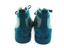 Christian Louboutin クリスチャン・ルブタン 靴 ルイスハイカットスニーカースエード メンズ42ハーフ ブルーグリーン スエード (2120000312793) 【200】