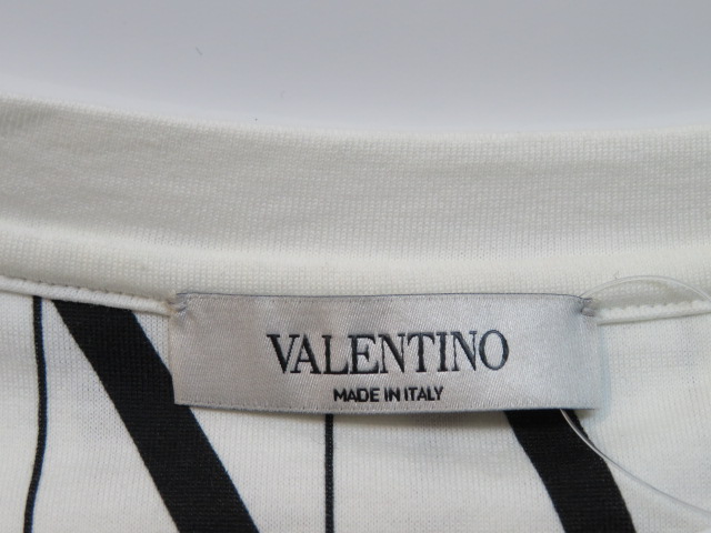 VALENTINO　ヴァレンティノ　バレンチノ　Tシャツ　メンズ M　ホワイト　ブラック　VLTN　コットン　【432】