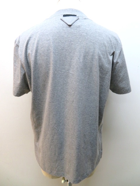 PRADA プラダ Tシャツ メンズ L グレー コットン 【432】 の購入